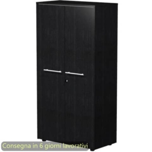 Armadio medio 82,8x43xH.158,2 cm con ante Flora Artexport nero venato frassino - 937-73/8