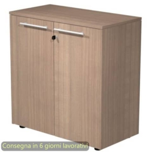 Armadio basso con ante in melaminico con serratura 82,8x43xH.81,4 cm Flora Artexport ciliegio arabis - 930-67/K