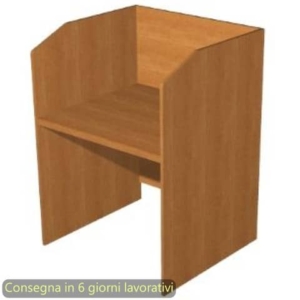 Postazione Call Center Presto 90x80xH.119 cm Artexport piano noce chiaro - CALL90/4