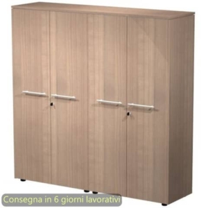 Coppia armadi medi con ante melaminico 162,8x43xH.158,2 cm Flora Artexport ciliegio arabis - 937C-73x2/K