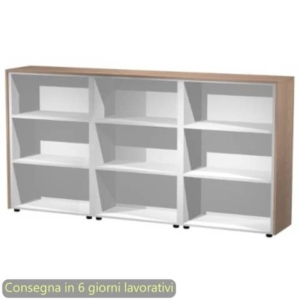 Composizione tre mobili medi a giorno 242,8x43xH.119,8 cm Flora Artexport ciliegio arabis - 935T/K