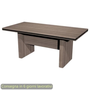 Scrivania direzionale piano noce toscano 180x90xH.75 cm gamba a pannello in melaminico Giunone Artexport - 351/N