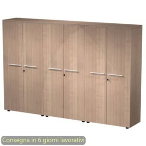 Composizione 3 mobili medi con ante melaminico 162,8x43xH.158,2 cm Flora Artexport ciliegio arabis - 937T-73x3/K