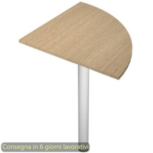Raccordo a 90° con supporto metallico cromato per scrivanie Presto 80x80 cm Artexport rovere - 313-11C_C