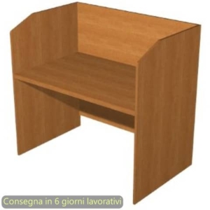 Postazione Call Center Presto 125x80xH.119 cm Artexport piano noce chiaro - CALL125/4