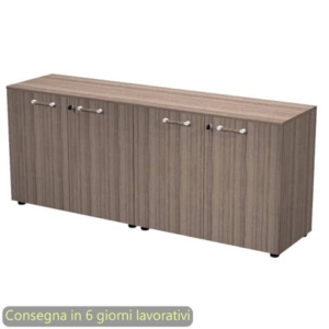 Coppia mobili bassi con ante 180x45,3xH.75 cm Giunone Artexport noce toscano - 230C-62-67_N