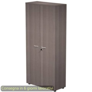 Mobile alto con ante con serratura 80x35xH.180 cm 3 ripiani Presto Artexport frassino toscano