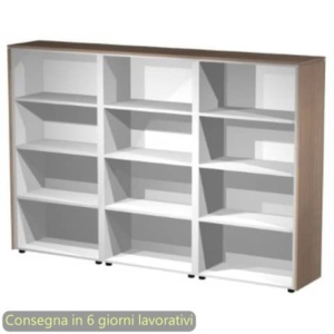 Composizione 3 mobili a giorno medi 162,8x43xH.158,2 cm Flora Artexport ciliegio arabis - 937T/K