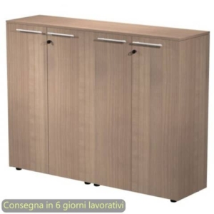 Coppia armadi medi con ante melaminico 162,8x43xH.119,8 cm Flora Artexport ciliegio arabis - 935C-69x2/K