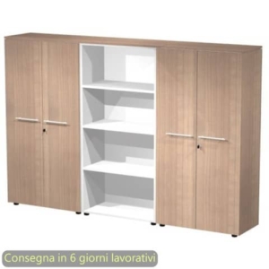 Composizione tre armadi medi con 2 coppie ante 162,8x43xH.158,2 cm Flora Artexport ciliegio arabis - 937T-73x2/K