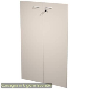 Coppia ante con serratura in melaminico per mobile medio Presto 80x115 cm Artexport beige - 60069M/Q