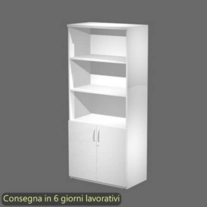 Mobile alto con ante basse 80x46xH.181,8 cm con serratura Flex Artexport bianco BH+AB+BH-C/3