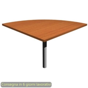 Raccordo a 90° con supporto metallico alluminio per scrivanie Presto 80x80 cm Artexport ciliegio arabis - 313-11_H