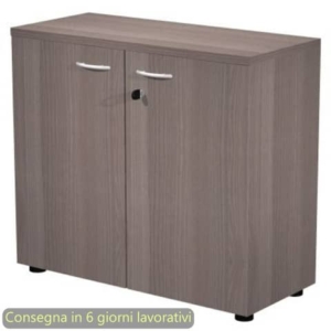 Mobile basso con ante in melaminico con serratura 80x35xH.72 cm Presto Artexport frassino toscano - 030-67M/F