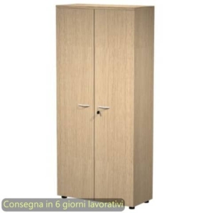 Mobile alto con ante con serratura 80x35xH.180 cm 3 ripiani Presto Artexport rovere - 038-39-75M/C