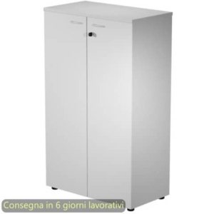 Mobile medio con serratura Presto 80x44xH.120 cm - struttura grigia Artexport ante grigie - 535-69M/9