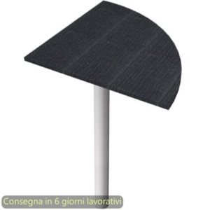 Raccordo a 90° con supporto metallico cromato per scrivanie Presto 80x80 cm Artexport nero venato frassino -