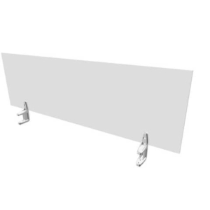 Pannello divisorio in melaminico grigio per scrivanie singole 140xH.42 cm linea Practika Quadrifoglio - CODI140-GR