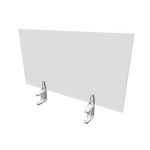 Pannello divisorio in melaminico grigio per scrivanie singole 80xH.42 cm linea Practika Quadrifoglio - CODI080-GR