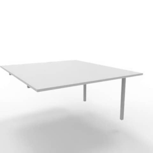 Postazione aggiuntiva bench piano grigio 140x160xH.75 cm gamba a ponte in acciaio argento Practika P3 - ECBIC14-GR-A