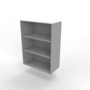 Armadio a giorno medio finitura bianco scocca argento 90x45xH.123,2 cm linea Practika Quadrifoglio - ECEM90G-BA-AA