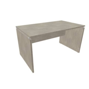 Scrivania piano cemento 140x80xH.75 cm fianco a pannello in melaminico in tinta Practika P4 Quadrifoglio ECSLP140-CL-CL