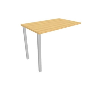 Dattilo scrivania sospeso piano faggio 100x60xH.75 cm gamba sez. quadrata in acciaio argento Practika ECDM100-FA-A