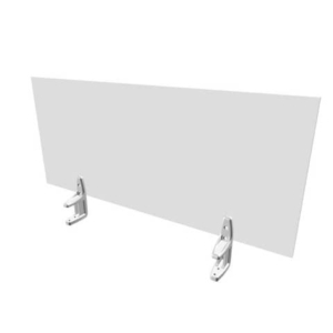 Pannello divisorio in melaminico grigio per scrivanie singole 100xH.42 cm linea Practika Quadrifoglio- CODI100-GR