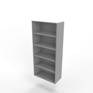 Armadio a giorno alto finitura bianco scocca argento 90x45xH.200 cm linea Practika Quadrifoglio - ECES90G-BA-AA