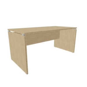 Scrivania piano rovere 160x80xH.75 cm fianco a pannello in melaminico in tinta Practika P4 Quadrifoglio ECSLP160-RK-RK