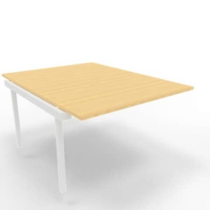 Postazione aggiuntiva bench piano faggio 120x160xH.75 cm gamba a ponte in acciaio bianco Practika P3 - ECBIC12-FA-I