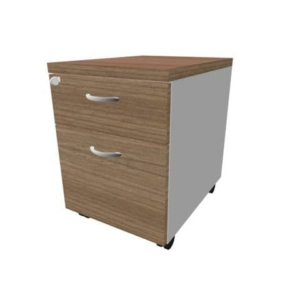 Cassettiera noce canaletto a 1 cassetto con classificatore 42x56xH.58 cm linea Practika Quadrifoglio - PKCACL01-NO-AA