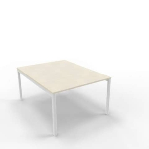 Bench piano cemento 120x160xH.75 cm gamba a ponte in acciaio argento linea Practika P3 Quadrifoglio - ECBEC12-CL-A