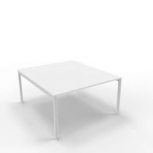 Bench piano grigio 140x160xH.75 cm gamba a ponte in acciaio argento linea Practika P3 Quadrifoglio - ECBEC14-GR-A