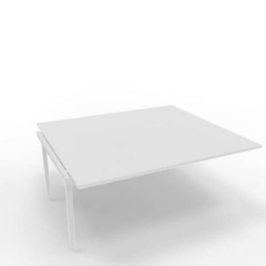 Postazione aggiuntiva bench piano bianco 180x160xH.75 cm gamba a ponte in acciaio bianco Practika P3 - ECBIC18-BA-I