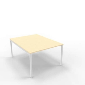 Bench piano rovere 120x160xH.75 cm gamba a ponte in acciaio argento linea Practika P3 Quadrifoglio - ECBEC12-RK-A