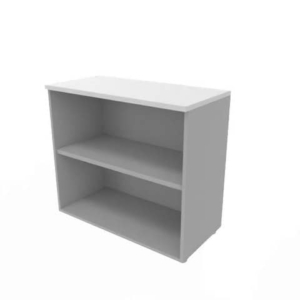 Armadio a giorno basso finitura grigio scocca argento 90x45xH.81,5 cm linea Practika Quadrifoglio - ECEB90G-GR-AA