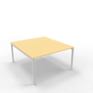 Bench piano faggio 140x160xH.75 cm gamba a ponte in acciaio argento linea Practika P3 Quadrifoglio - ECBEC14-FA-A