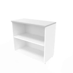 Armadio a giorno basso finitura grigio scocca bianca 90x45xH.81,5 cm linea Practika Quadrifoglio - ECEB90G-GR-BA