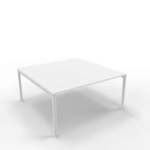 Bench piano grigio 160x160xH.75 cm gamba a ponte in acciaio argento linea Practika P3 Quadrifoglio - ECBEC16-GR-A