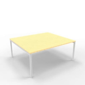 Bench piano faggio 180x160xH.75 cm gamba a ponte in acciaio argento linea Practika P3 Quadrifoglio - ECBEC18-FA-A