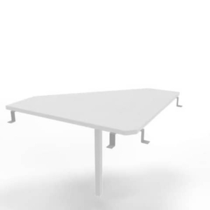 Raccordo 90° piano bianco 84x84xH.75 cm gamba in acciaio bianco per scrivanie Practika P3 Quadrifoglio ECRA9003-BA-I