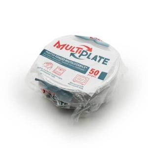 Piatti fondi in PP Ø 210 mm MultiPlate bianchi conf. 50 pezzi - 71594
