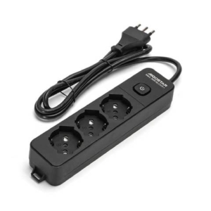 Multipresa con interruttore 16A - cavo 1,5 m - nero Aigostar a 3 vie P40 282271