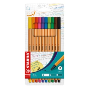 Fineliner Stabilo Point 88 assortiti astuccio da 10 - 8810