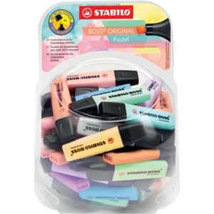 Espositore 60 evidenziatori Stabilo Boss® Original Pastel - colori assortiti pastello - 70/60-04