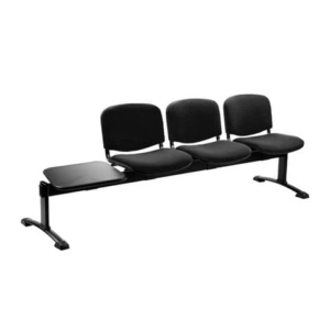 Panca 3 posti attesa Unisit Dado D53PT con tavolino - rivestimento Eco nero - D53PT/EN