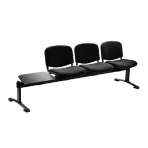 Panca 3 posti attesa Unisit Dado D53PT con tavolino - rivestimento ignifugo grigio scuro - D53PT/IT