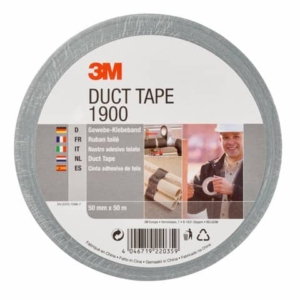 Nastro adesivo telato 3M Value Duct Tape 50 mm x 50 m argento 1900-A