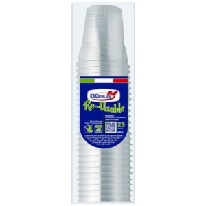 Bicchieri in PS Diamant trasparente Dopla Reusable 600 ml - conf. 25 pz - 22674